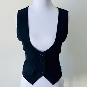 Sleek Black Buttoned Vest 🖤